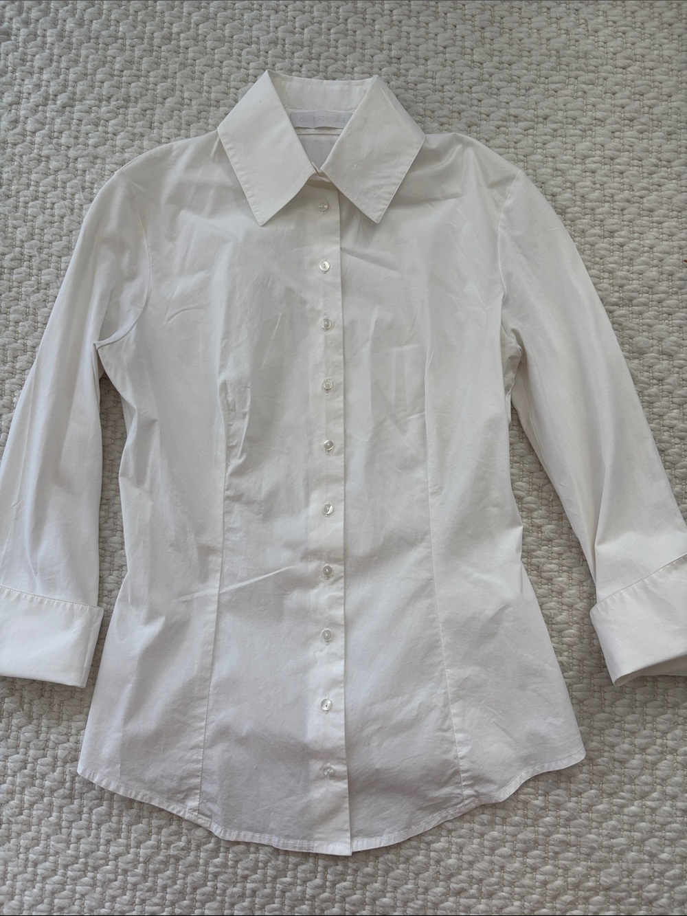 Anne Fontaine Classic White Button-Down Shirt Connie sz 36